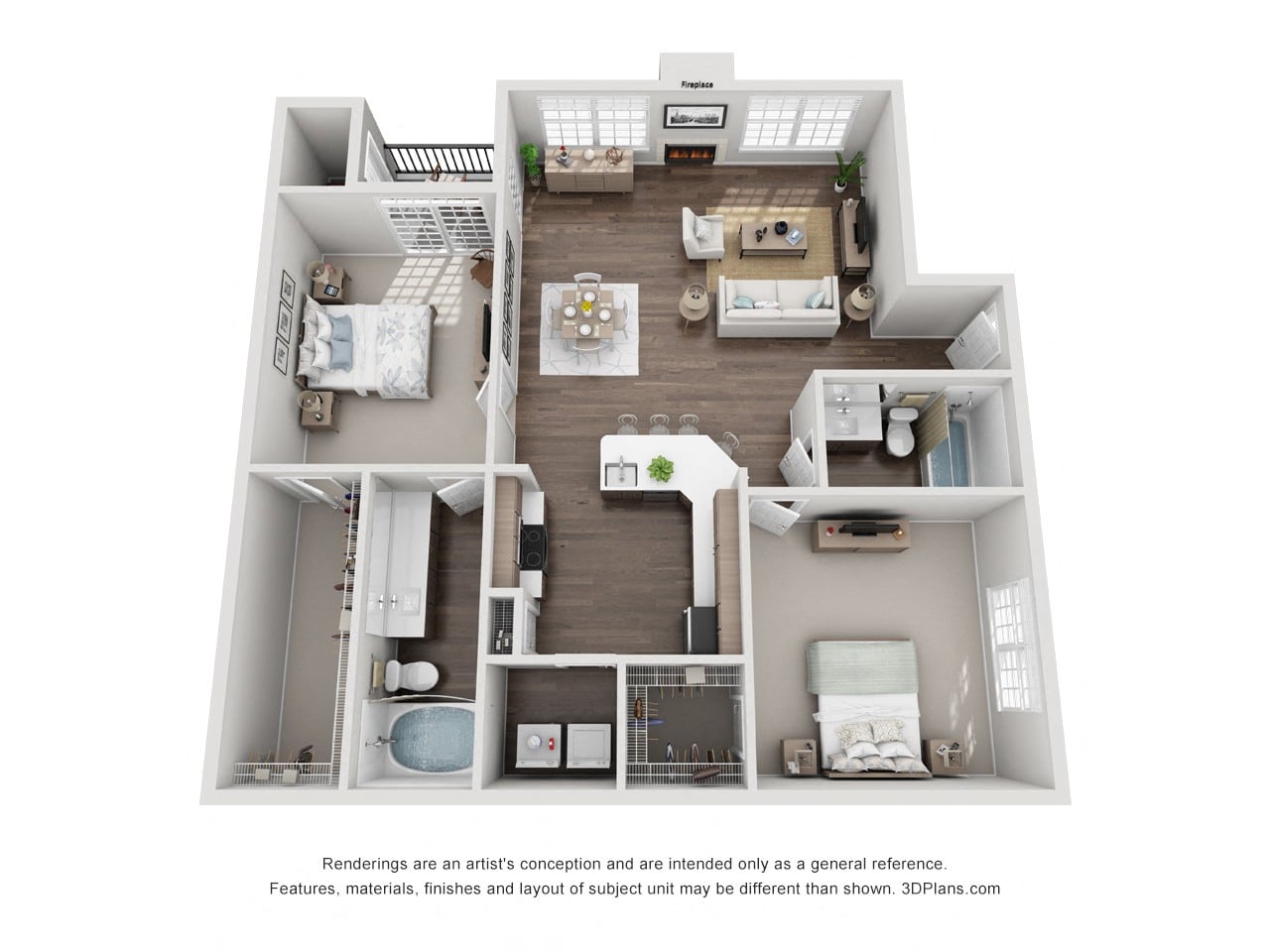 Floor plan layout diagram for 2A